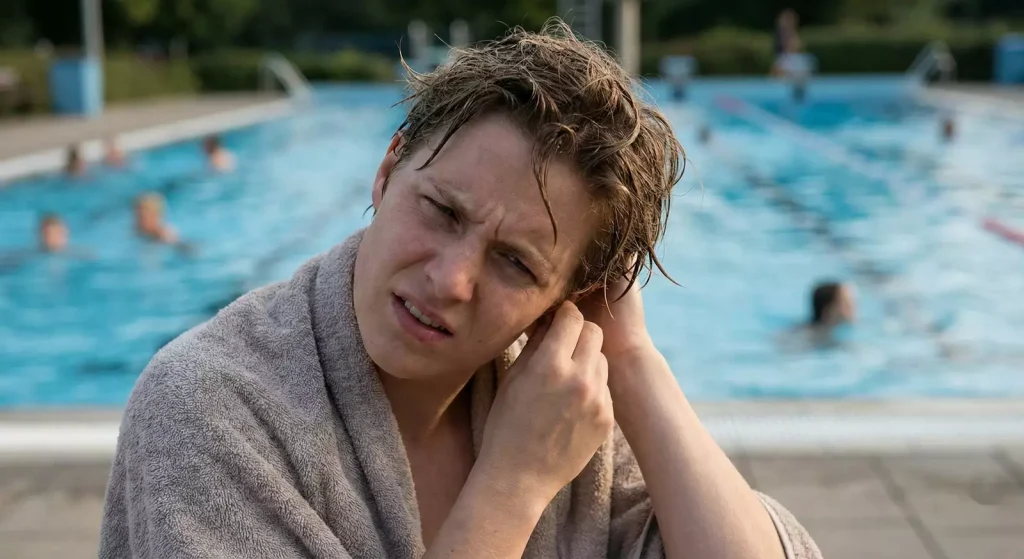 oído tapado después de la piscina